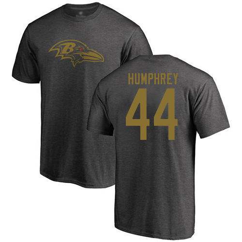 Men Baltimore Ravens Ash Marlon Humphrey One Color NFL Football #44 T Shirt